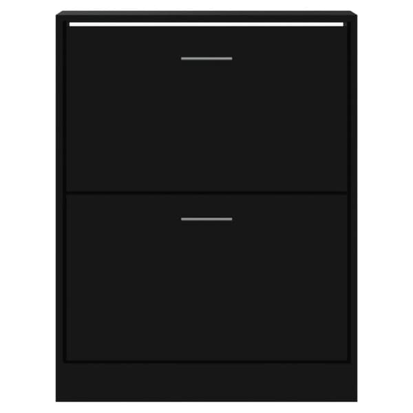 vidaXL Skoskåp svart 63x24x81 cm konstruerat trä