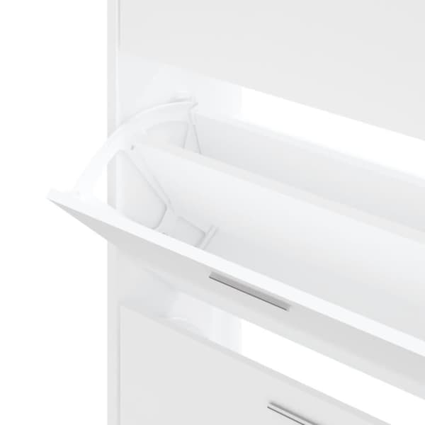 vidaXL Skoskap hvit 63x24x103 cm konstruert tre