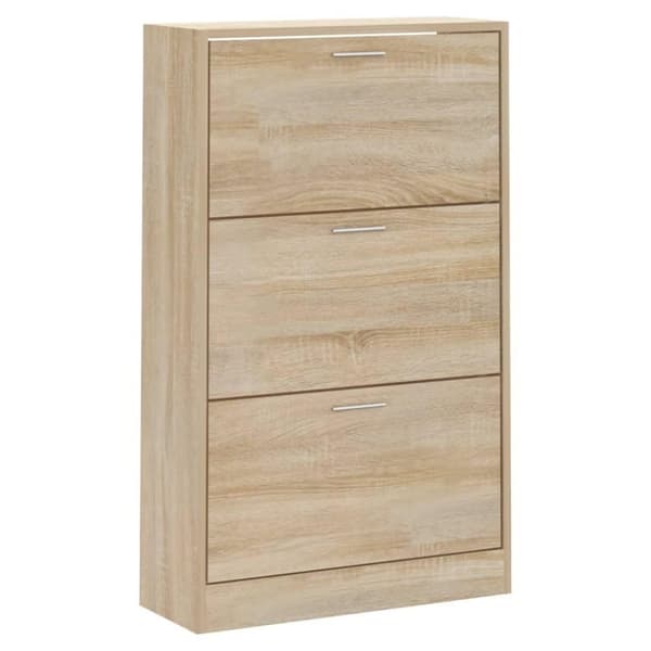 vidaXL Skoskap sonoma eik 63x24x103 cm konstruert tre