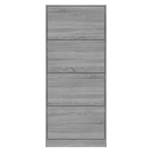 vidaXL skoskab 63x24x147 cm konstrueret træ grå sonoma-eg