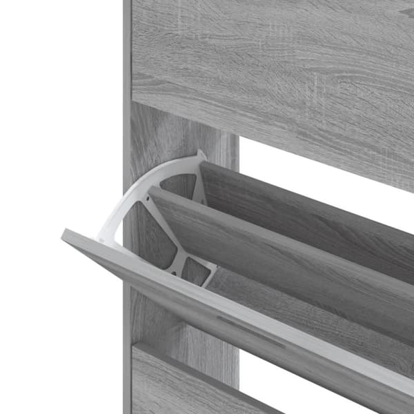 vidaXL skoskab 63x24x147 cm konstrueret træ grå sonoma-eg