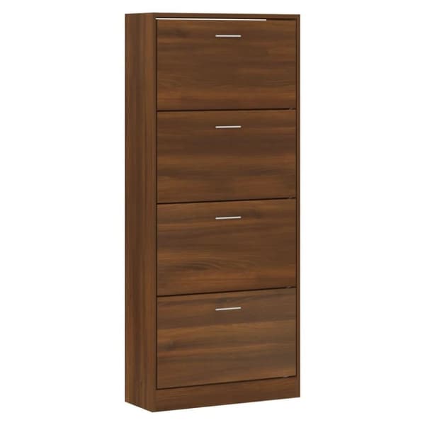 vidaXL Kenkäkaappi ruskea tammi 63x24x147 cm tekninen puu