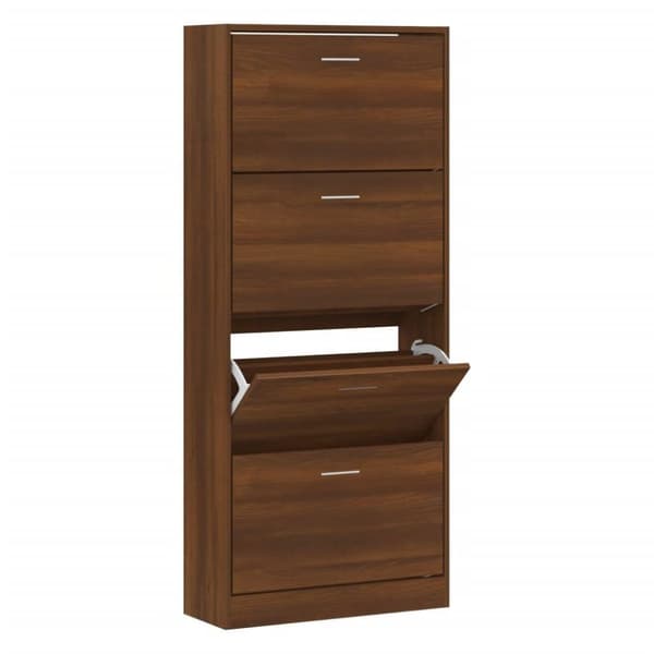 vidaXL Kenkäkaappi ruskea tammi 63x24x147 cm tekninen puu