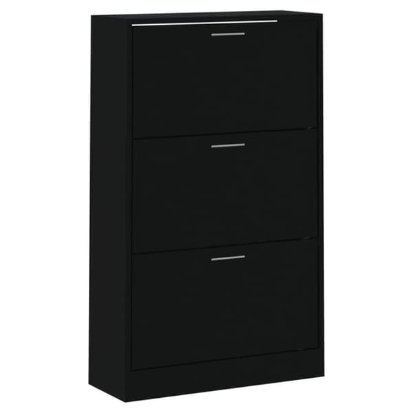 vidaXL skoskab 63x24x103 cm konstrueret træ sort