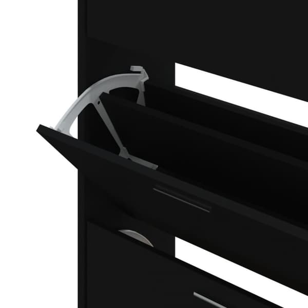 vidaXL skoskab 63x24x103 cm konstrueret træ sort