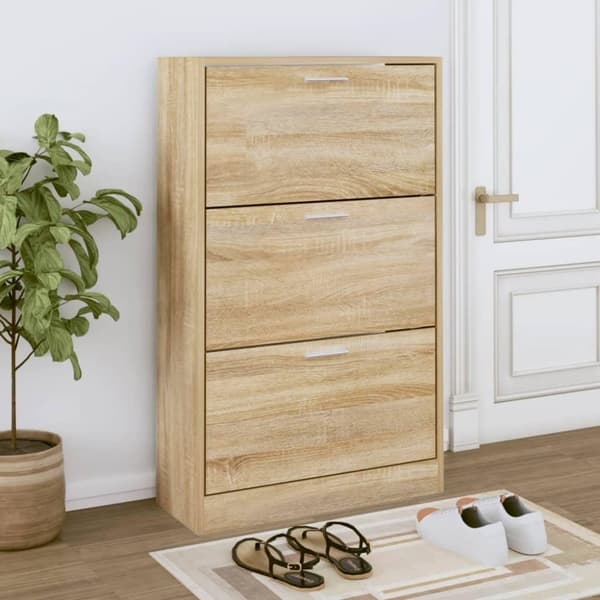 vidaXL skoskab 63x24x103 cm konstrueret træ sonoma-eg