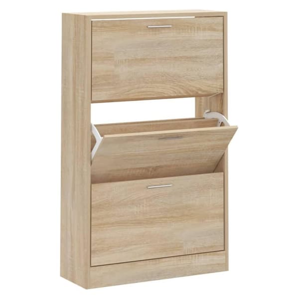 vidaXL skoskab 63x24x103 cm konstrueret træ sonoma-eg