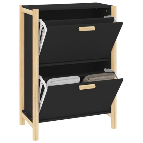 vidaXL skoreol 57,5x33x80 cm konstrueret træ sort