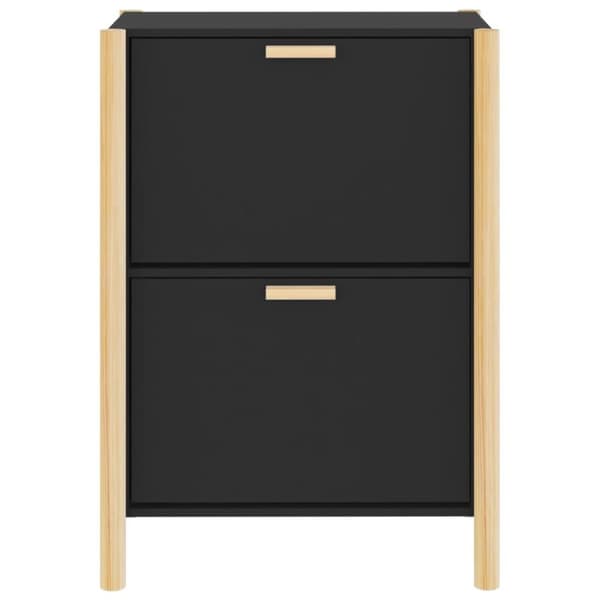 vidaXL skoreol 57,5x33x80 cm konstrueret træ sort