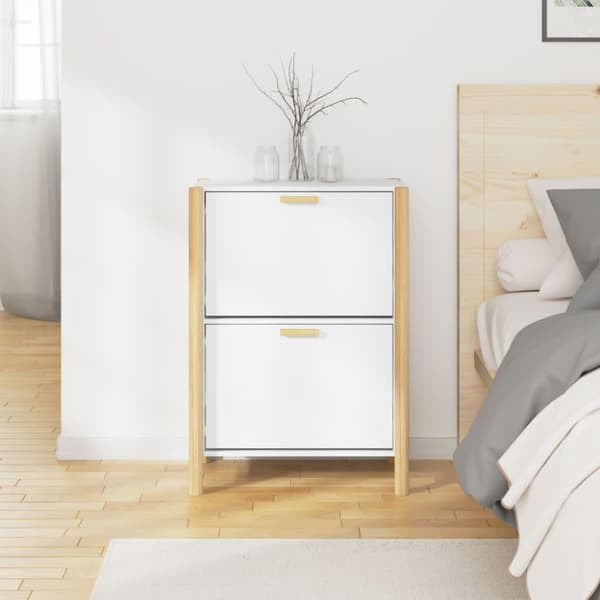 vidaXL skoreol 57,5x33x80 cm konstrueret træ hvid