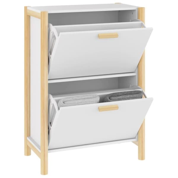 vidaXL skoreol 57,5x33x80 cm konstrueret træ hvid