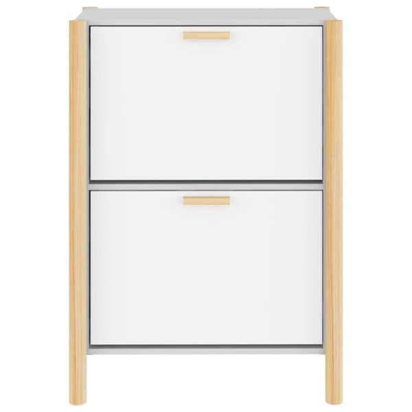 vidaXL skoreol 57,5x33x80 cm konstrueret træ hvid