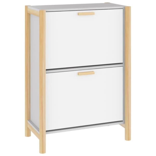 vidaXL skoreol 57,5x33x80 cm konstrueret træ hvid