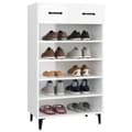 Miniatyrbilde 4 av 10: vidaXL Skoskap høyglans hvit 60x35x105 cm konstruert tre