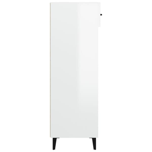 vidaXL Skoskap høyglans hvit 60x35x105 cm konstruert tre