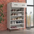 Miniatyrbilde 3 av 10: vidaXL Skoskap betonggrå 60x35x105 cm konstruert tre