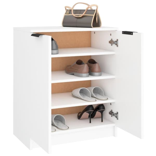vidaXL skoskab 59x35x70 cm konstrueret træ hvid