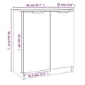 Miniatyrbillede 9 af 11: vidaXL skoskab 59x35x70 cm konstrueret træ hvid