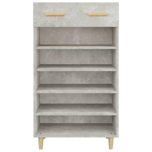 vidaXL Kenkäkaappi betoninharmaa 60x35x105 cm tekninen puu