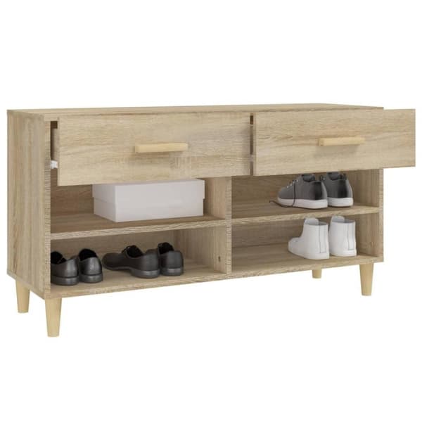 vidaXL skoreol 102x35x55 cm konstrueret træ sonoma-eg