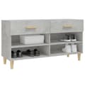 Miniatyrbillede 4 af 11: vidaXL skoreol 102x35x55 cm konstrueret træ betongrå