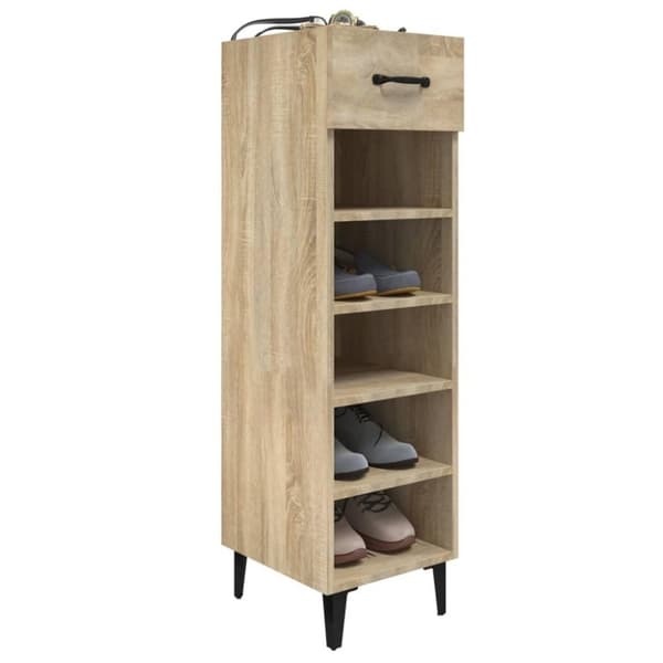 vidaXL Kenkäkaappi Sonoma-tammi 30x35x105 cm tekninen puu
