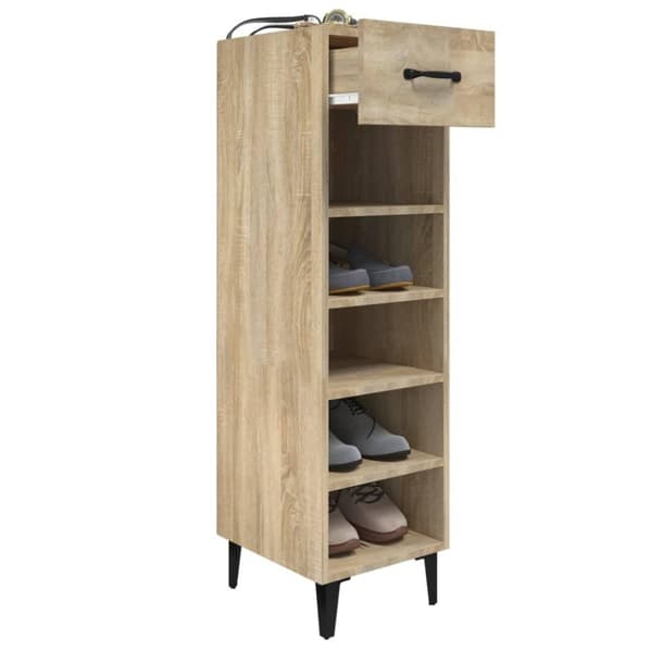 vidaXL Kenkäkaappi Sonoma-tammi 30x35x105 cm tekninen puu