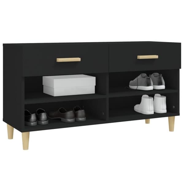 vidaXL skoreol 102x35x55 cm konstrueret træ sort