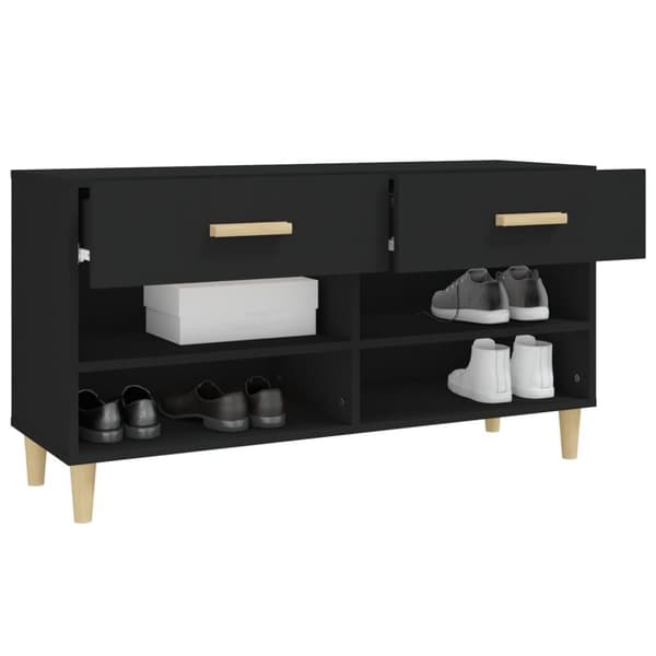vidaXL skoreol 102x35x55 cm konstrueret træ sort