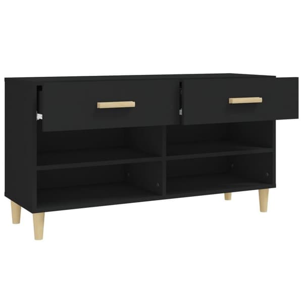 vidaXL skoreol 102x35x55 cm konstrueret træ sort