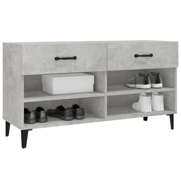 vidaXL skoreol 102x35x55 cm konstrueret træ betongrå