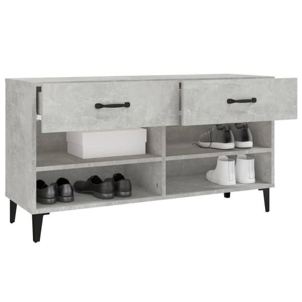 vidaXL skoreol 102x35x55 cm konstrueret træ betongrå