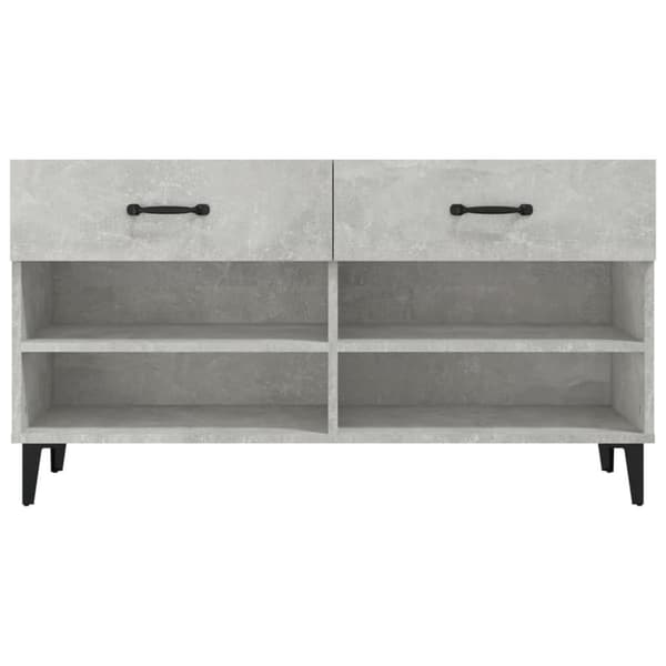 vidaXL skoreol 102x35x55 cm konstrueret træ betongrå
