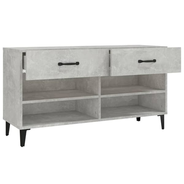 vidaXL skoreol 102x35x55 cm konstrueret træ betongrå
