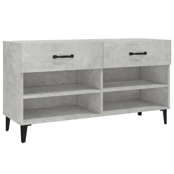 vidaXL skoreol 102x35x55 cm konstrueret træ betongrå
