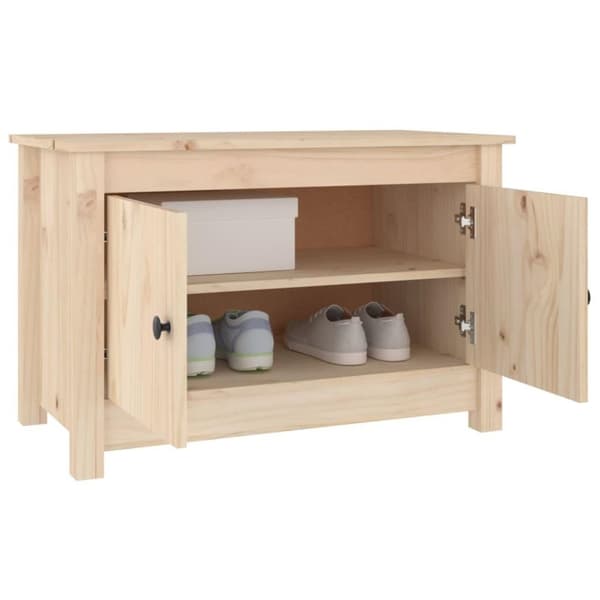 vidaXL skobænk 70x38x45,5 cm massivt fyrretræ