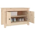 Miniatyrbillede 4 af 10: vidaXL skobænk 70x38x45,5 cm massivt fyrretræ