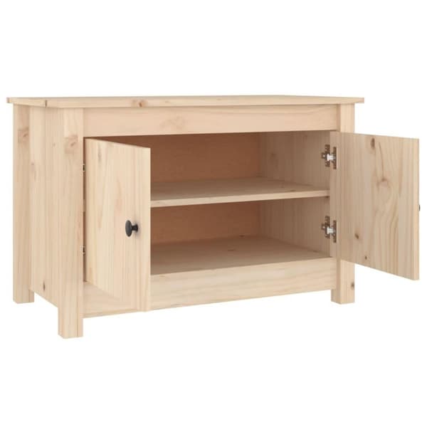 vidaXL skobænk 70x38x45,5 cm massivt fyrretræ