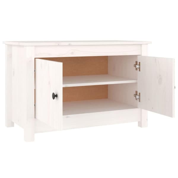 vidaXL Kenkäkaappi valkoinen 70x38x45,5 cm täysi mänty