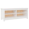 Pikkukuva 1 / 9: vidaXL Kenkäpenkki valkoinen 110x38x45,5 cm täysi mänty