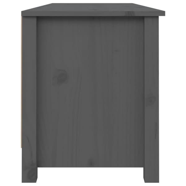vidaXL skobænk 110x38x45,5 cm massivt fyrretræ grå