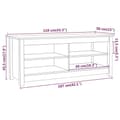 Pikkukuva 8 / 9: vidaXL Kenkäkaappi hunajanruskea 110x38x45,5 cm täysi mänty