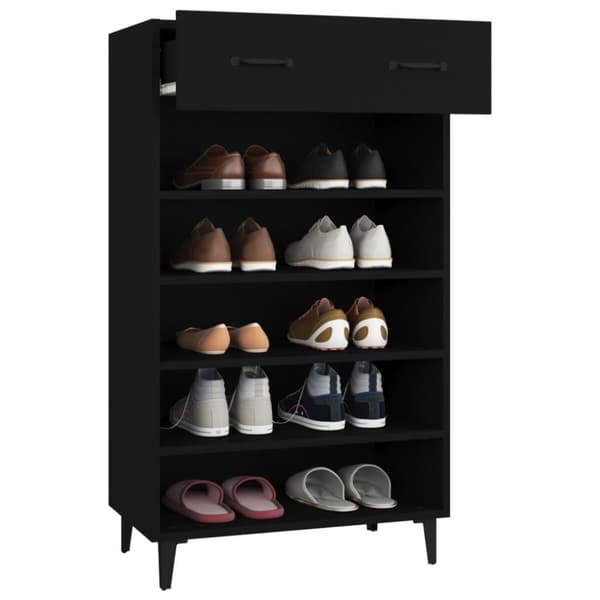 vidaXL skoreol 60x35x105 cm konstrueret træ sort