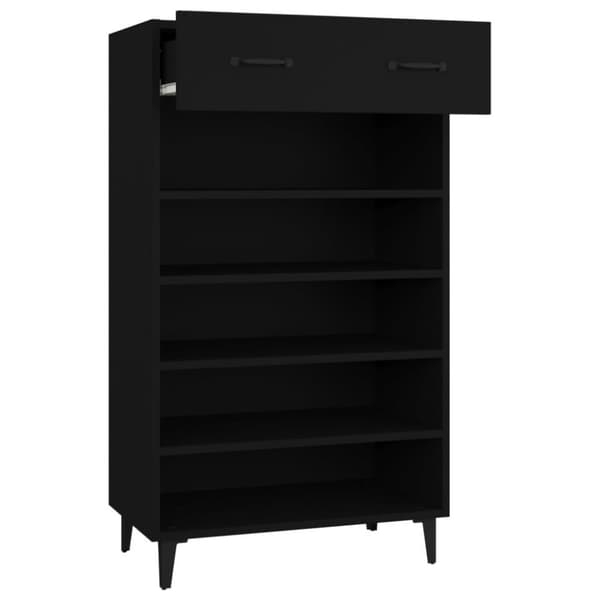 vidaXL skoreol 60x35x105 cm konstrueret træ sort