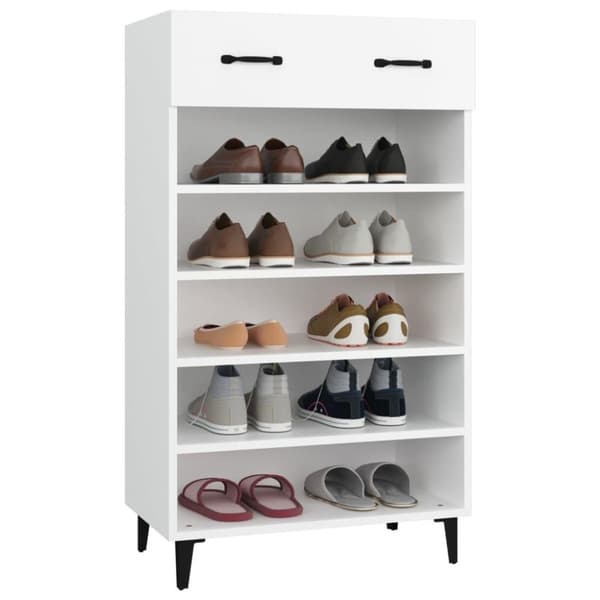 vidaXL skoreol 60x35x105 cm konstrueret træ hvid