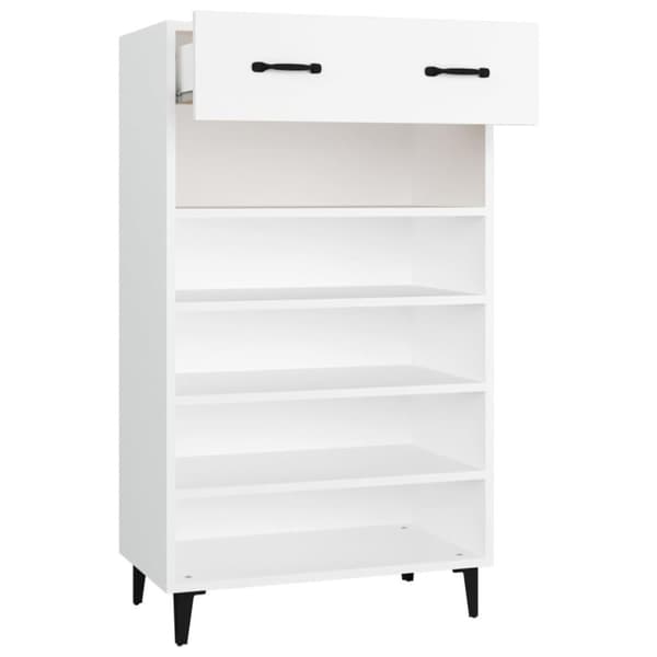 vidaXL skoreol 60x35x105 cm konstrueret træ hvid