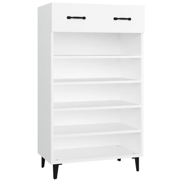 vidaXL skoreol 60x35x105 cm konstrueret træ hvid