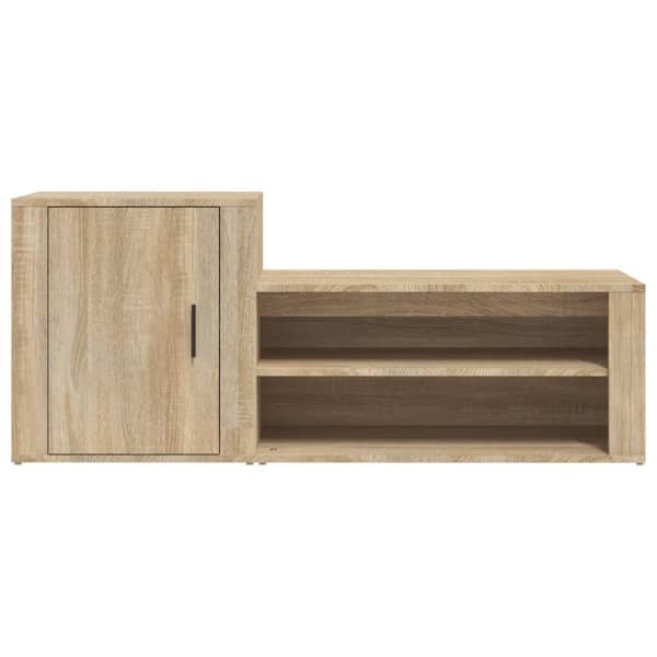 vidaXL Skoskap sonoma eik 130x35x54 cm konstruert tre