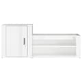 Miniatyrbilde 5 av 10: vidaXL Skoskap høyglans hvit 130x35x54 cm konstruert tre