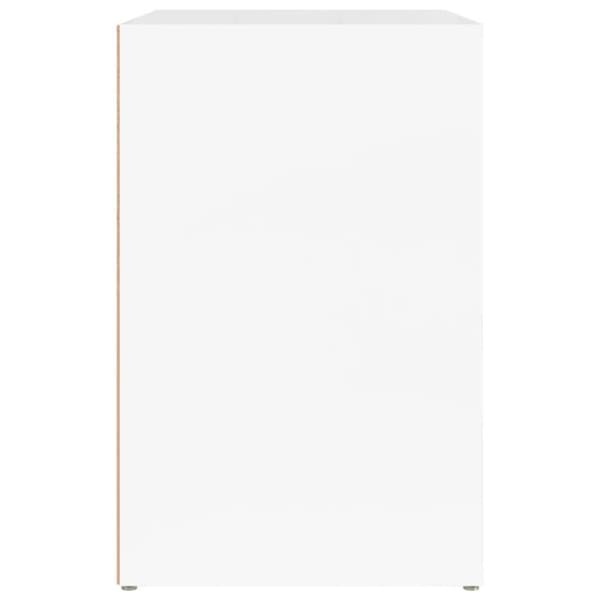 vidaXL Skoskap høyglans hvit 130x35x54 cm konstruert tre